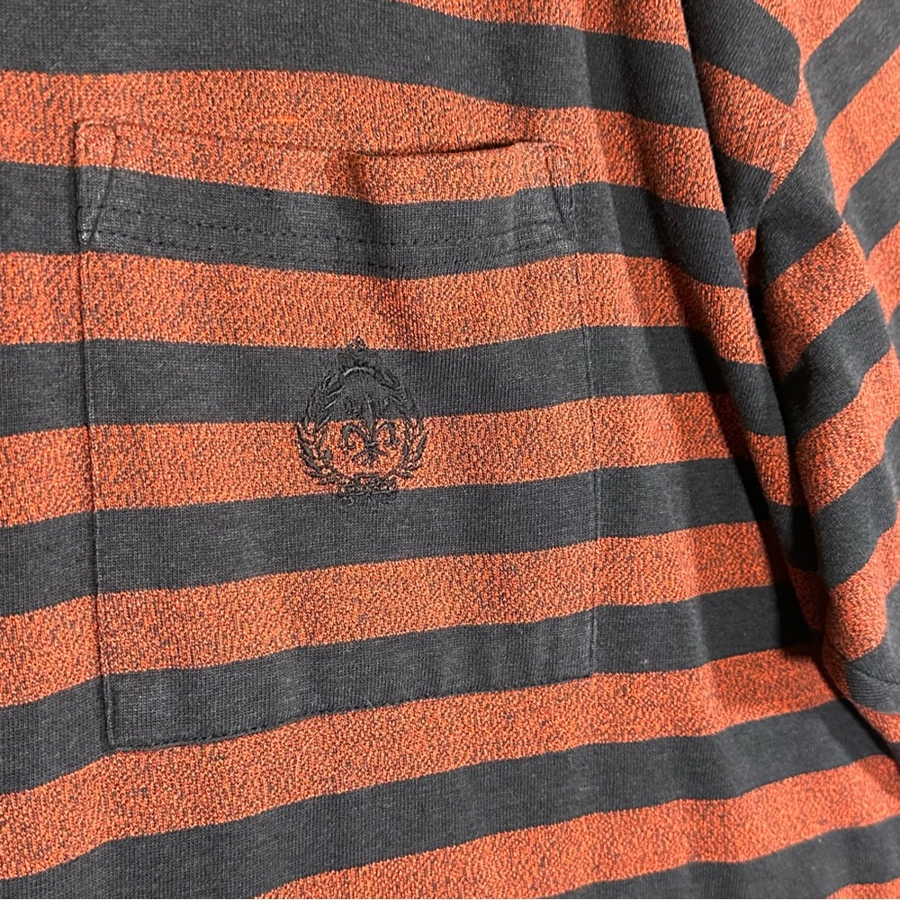 Leslie Fay Top Striped Copper and Black Vintage Women's size Large - Picture 3 of 4